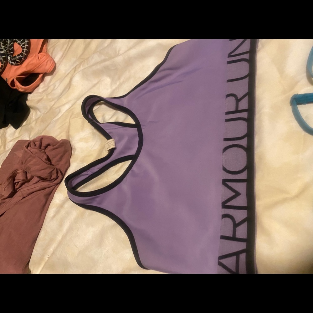 Under Armour Purple Sports Bra - Small